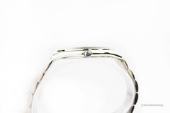 Michael Kors Slim Runway Mono Silver-Toned Silver Dial Watch